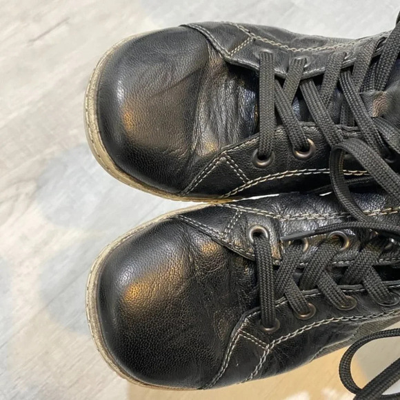 Remonte Womens Leather High Top Sneakers in Pewter/ Black US 5.5/EU 36 - Picture 6 of 13